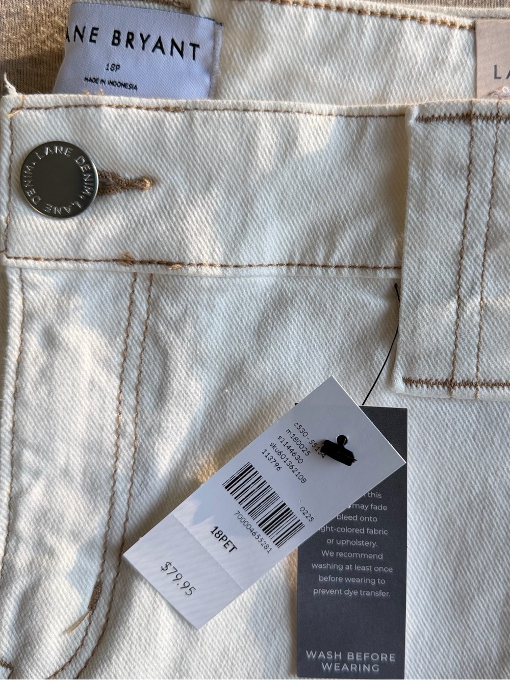 NWT Lane Bryant Mid-Rise Denim Capri Shorts Size 18P